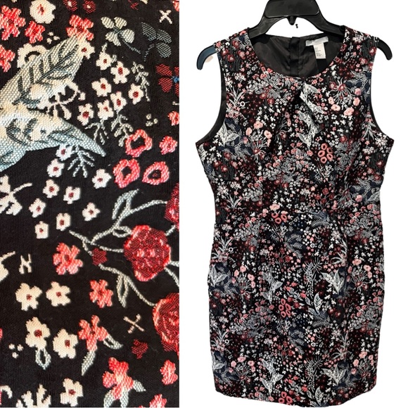 H&M Floral Shirt-Dress Navy • M/L main image 0